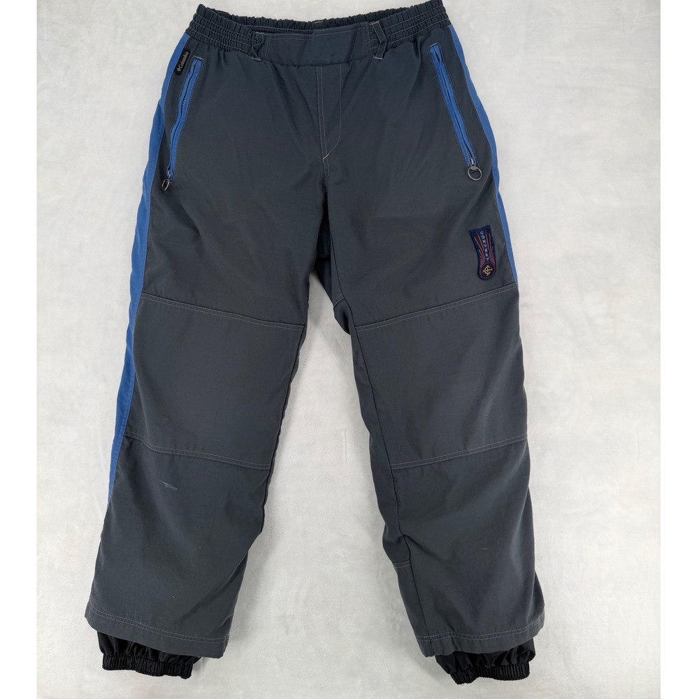 Vintage Columbia Convert Snow Pants Mens Medium Gray Blue Ski Snowboard 90s